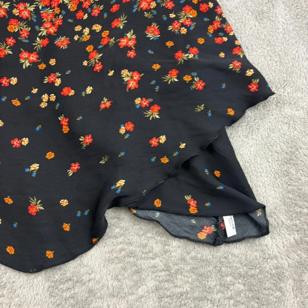 Intimately Free People Let‎ Me Love Satin Cami Womens S Black Floral Whimsigoth
